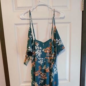 Floral Teal Maxi Dress
